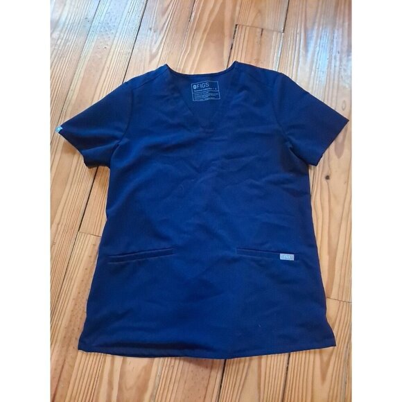 FIGS Tech Women’s Blue Navy Scrub Top. Size S Career Nurse Cna Dr Vet - Picture 1 of 2